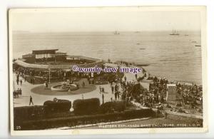 h1789 - Isle of Wight - Western Esplanade & Band Enclosure c1929 Ryde- Postcard