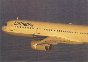 Lufthansa Airbus S235 Airplane Modern German photo postcard