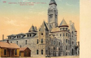 Central Fire Station & City Hall WICHITA Kansas c1910s Vintage Postcard