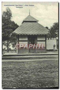 Postcard Old Establecimiento San Pedro Campos Gral Carniceria