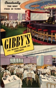 Linen PC Interior Gibby's Restaurant 192 North Clark Street Chicago Illinois