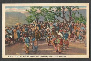 DATED 1954 PPC DANCE OF HOPI INDIANS GRAND CANYON PARK AZ