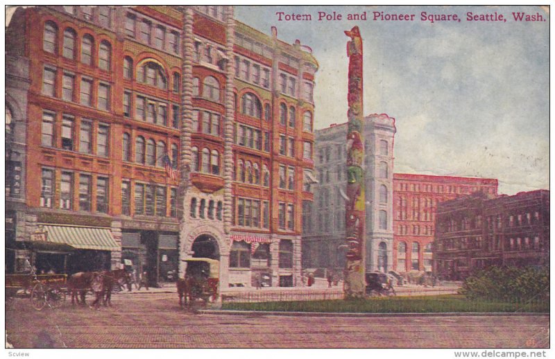 Totem Pole & Pioneer Square , SEATTLE , Washington , 00-10s