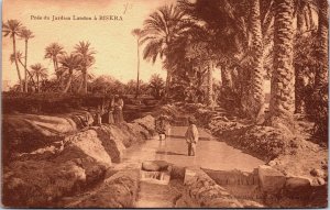 Algeria Pres du Jardins Landon a Biskra Vintage Postcard C192