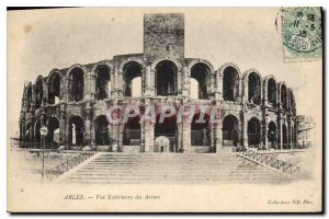 Old Postcard Arles exterior view of Arenes