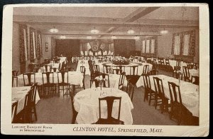 Vintage Postcard 1909 Clinton Hotel, Springfield, Massachusetts (MA)