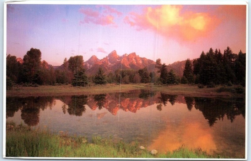 Postcard - Sunrise on the Teton Range in Grand Teton National Park - Wyoming