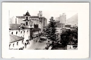 Bogota Colombia RPPC Street Scene Bus Cars Kool Adv Real Photo Postcard Y30