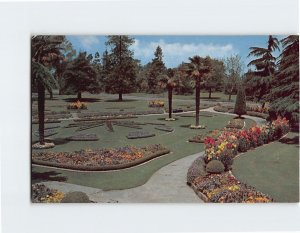 Postcard Entrance to the Sunken Garden, in Recreation Park, Long Beach, CA