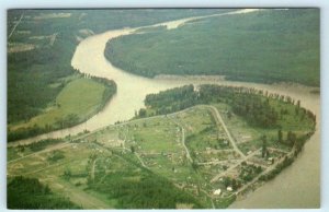 HAZELTON, British Columbia Canada ~ Aerial View BULKLEY & SKEENA Rivers Postcard