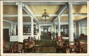 Rockland ME Samoset Interior c1910 Detroit Publishing Postcard