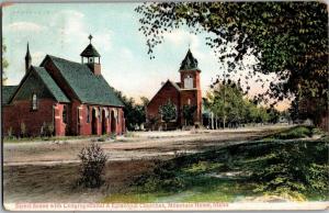 State Street Congregational Episcopal Churches Mountain Home ID Vtg Postcard M26