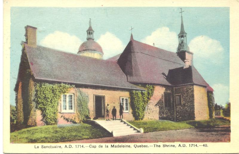 CDN Old Postcard Cap de la Madeleine PQ - The Shrine