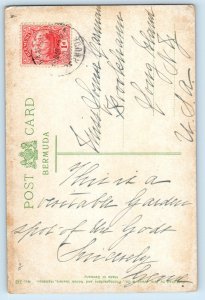 Bermuda Postcard View HM Dockyard Ireland Island c1910 Posted Antique