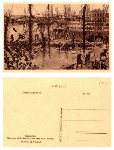 Panorama of the Battle of the Yser by A. Bastien - The sluices of Nieuport, B...