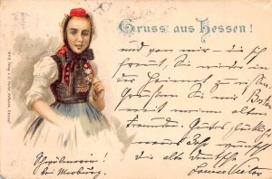 Germany Hessen Greetings Gruss aus Vintage Postcard AA62351