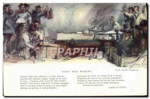 Old Postcard Boat War For sailors Charles Fouqueray