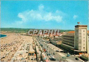 Modern Postcard Portugal Figueira da Foz Avenue Dr. Oliveira Salazar Beach an...