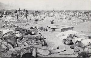 Dead Outlaws El Paso Texas TX Graveyard Glimpse of Time Repro Postcard F5