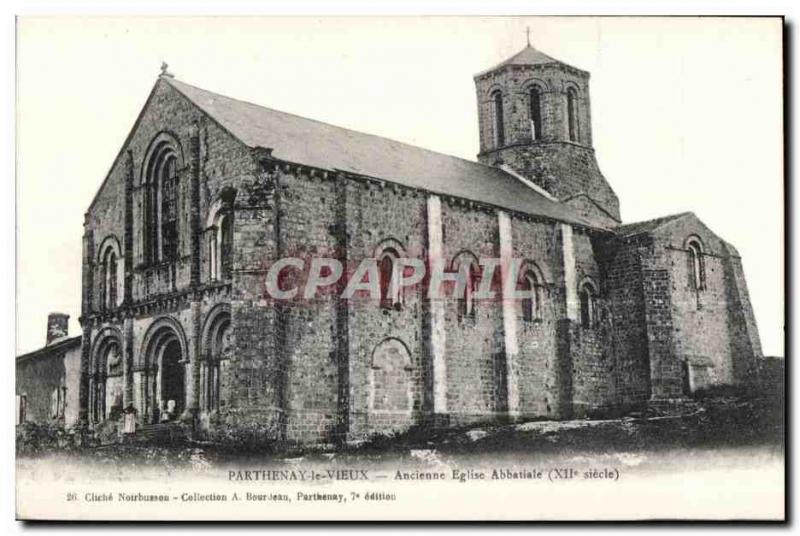 Old Postcard Parthenay Old Old Abbey Church