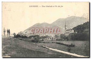 Old Postcard Lourdes Vue Generale and Pic du Jer