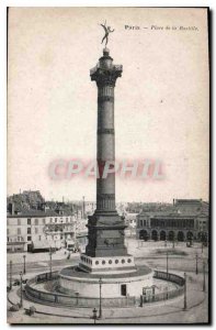 Postcard Old Paris Bastille Square