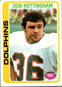 1978 Topps Football Card Don Nottingham Miami Dolphins sk7221