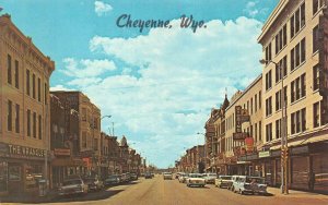 CHEYENNE, WY Wyoming  LINCOLN HIGHWAY~Sixteenth Street  THE WRANGLER~50's Cars