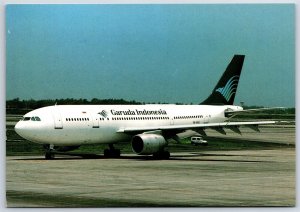 Airplane Postcard Garuda Indonesia Airlines Airbus A.300 B4 PK-GAG Jakarta DN8