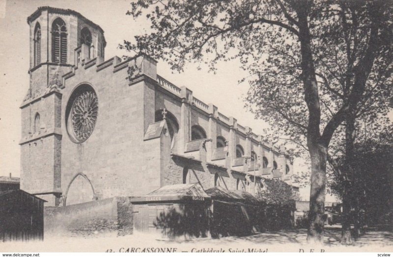 CARCASSONNE, France, 1910-1920s, Cathedrale Saint-Michel