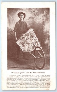 Cross Country Walker Colonial Jack Postcard Transcontinental Pedestrian