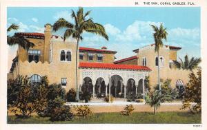 B43/ Coral Gables Florida Fl Postcard c1915 The Inn Hotel Building 13