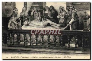 Old Postcard The Lampaul church burial of Christ