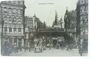 Antique Postcard Ludgate Circus London The King Lud Pub Bell & Price c1910