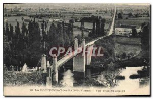 Old Postcard La Roche Posay Vienne les Bains Dungeon taking view