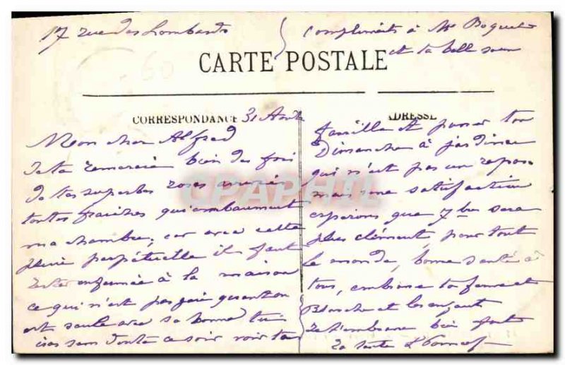 Old Postcard Pierrefonds Chateau frontage East