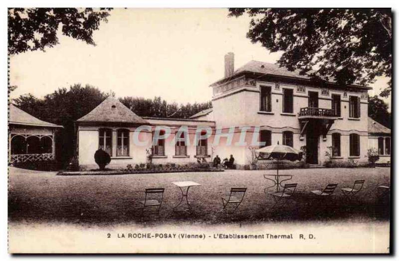 Old Postcard La Roche Posay Thermal baths