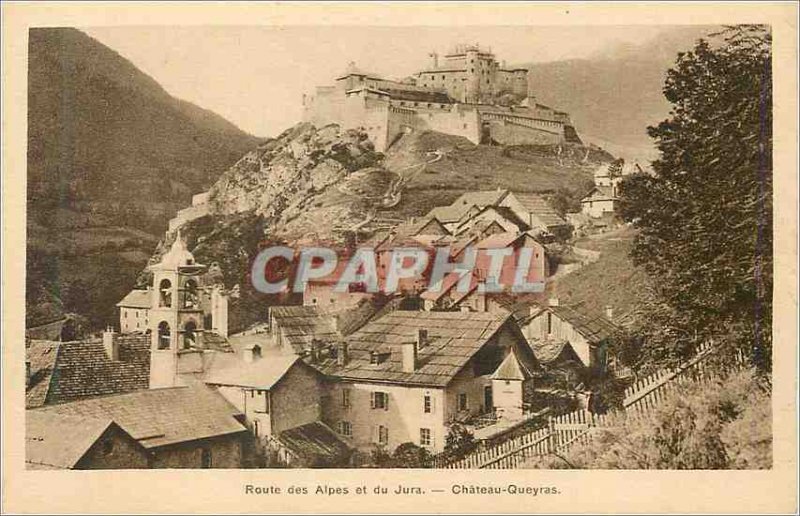 Postcard Old Route Chateau Queyras Alps and Jura