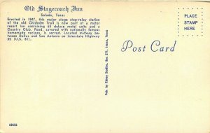 1970s Old Stagecoach Inn, Salado Texas -  Chisholm Trail Vintage Postcard