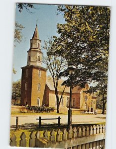 Postcard Bruton Paris Church, Williamsburg, Virginia