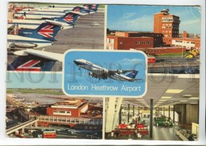 441195 Great Britain 1980 London Heathrow Airport RPPC to Germany advertising