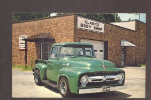 LUMBERTON NORTH CAROLINA NC CLARK'S BODY SHOP TRUCK ADVERTISING POSTCARD