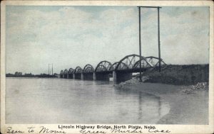 North Platte Nebraska NE Lincoln Highway Bridge Vintage Postcard