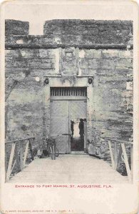 Fort Marion Entrance St Augustine Florida 1905c postcard