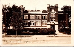 RPPC Elementary Grade and High School, Sauk Center MN Vintage Postcard V72