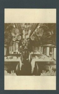 Ca 1940 Post Card Railroads Car Interior Pullmans Palace Commissary Decorated---