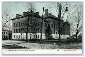 c1910 Engineering Building Exterior University Illinois Vintage Antique Postcard 