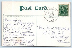 2 Postcards EAST AUBURN, Maine ME ~ LAKE GROVE HOUSE & View from Pier 1907 & UDB