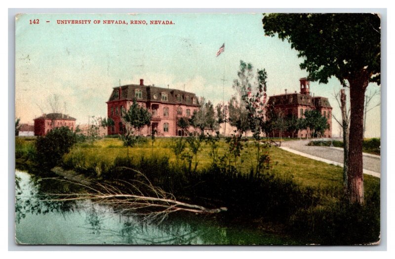 University of Nevada Reno Nevada NV 1907 DB Postcard V4