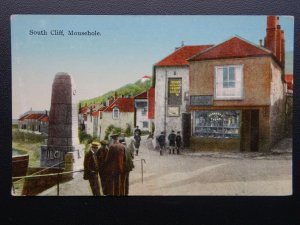 Cornwall MOUSEHOLE South Cliff shows OLD SWEET SHOP & War Memorial Old Postcard